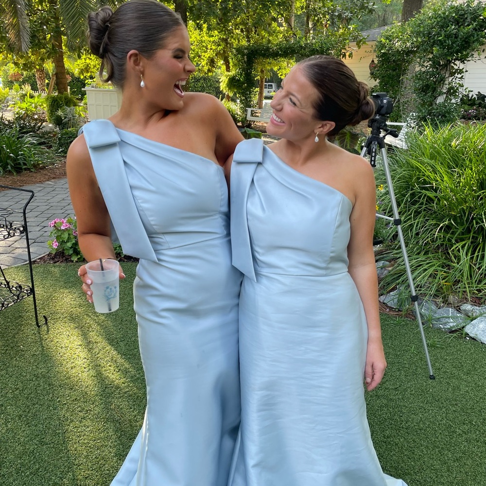 Dessy Group Blue Bridesmaid Dress